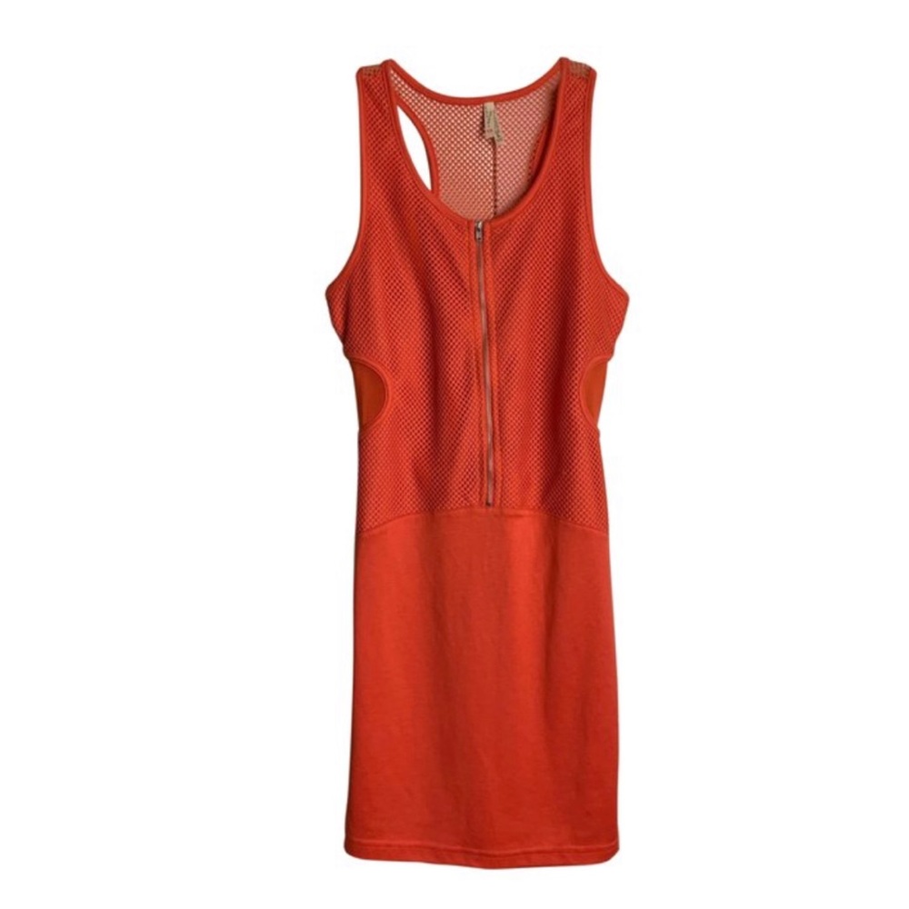 L Col Story Orange Razor back mini cotton dress